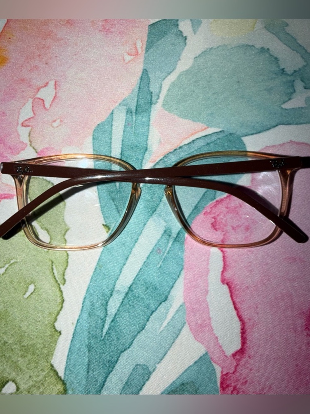 RayBan 7185 Light Brown Women's Eyeglass Frame - Picture 4 of 5